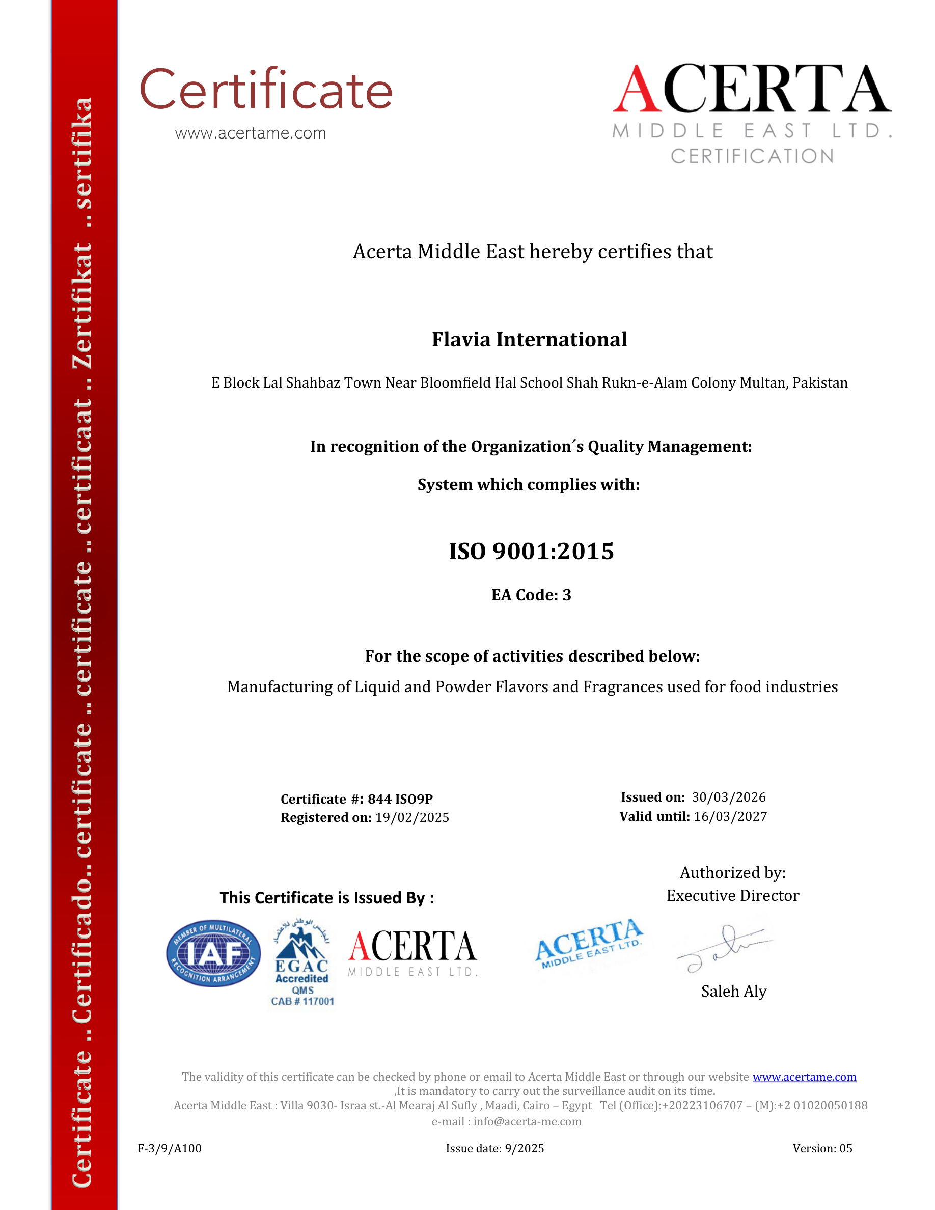ACERTA MIDDEL EAST ISO 9001